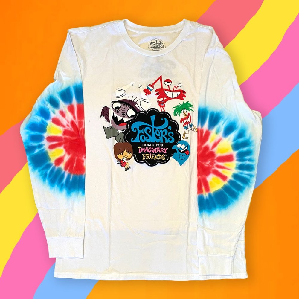 Cartoon Network Foster’s Home for Imaginary Friends Tie-Dye Long Sleeve Shirt